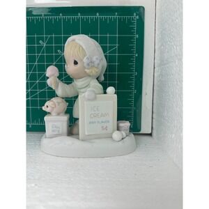 Precious Moments Wishing You A Yummy Christmas Figurine Ice Cream 1987